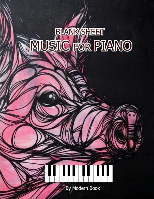 Read online Blank Sheet Music for Piano: Treble Clef and Bass Clef Staff Paper for Piano, 8.5x11 with 100 Blank Manuscript Pages - Modern Book file in PDF