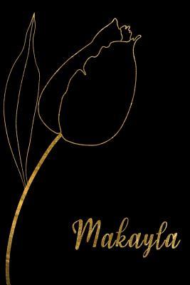 Read online Makayla: Personalized Writing Journal for Women - Elegant Black and Gold - Fancy Names Press file in PDF