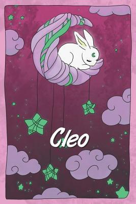 Read Cleo: personalized notebook sleeping bunny on the moon with stars softcover 120 pages blank useful as notebook, dream diary, scrapbook, journal or gift idea - Jenny Illus file in ePub