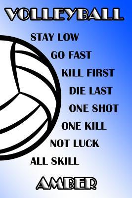 Read Volleyball Stay Low Go Fast Kill First Die Last One Shot One Kill Not Luck All Skill Amber: College Ruled Composition Book Blue and White School Colors -  file in ePub