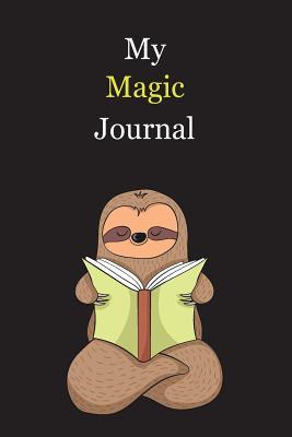 Download My Magic Journal: With A Cute Sloth Reading, Blank Lined Notebook Journal Gift Idea With Black Background Cover - Exwp Press file in ePub